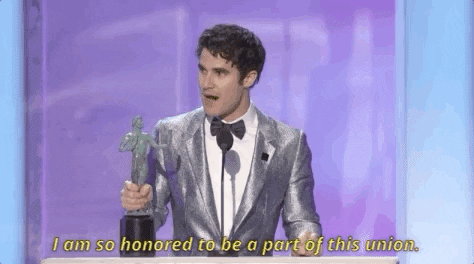 darren criss i am so honored to be a part of this union GIF by SAG Awards