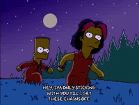 bart simpson running GIF