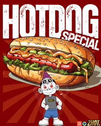 Hotdog Bun GIF by Zhot