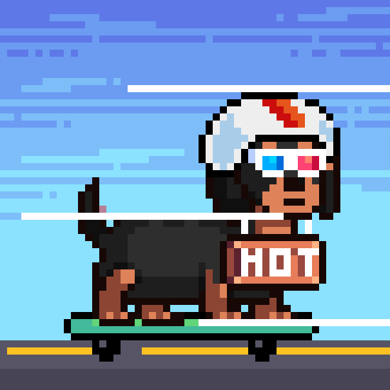 Dog Skateboarding GIF by Abstract HotDogs