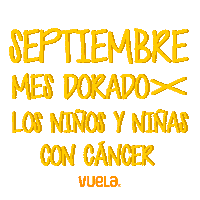 Gold Cancer Sticker by Fundación Vuela