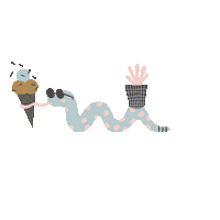 Pumpkin Snake Sticker by larisaandpumpkin