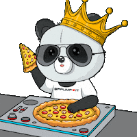 Party Pizza Sticker by PandaPals