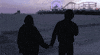 beach couple GIF