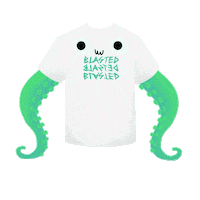Blastedshop bw streetwear collection blanc Sticker