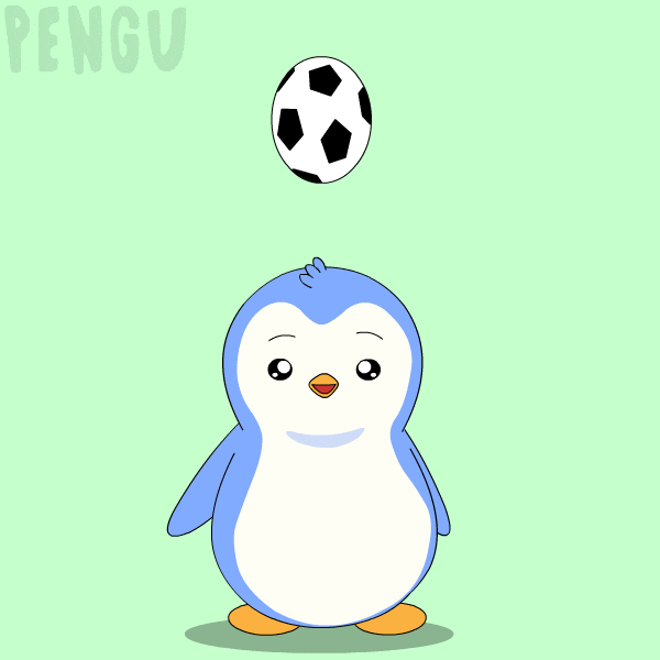 Football Bouncing GIF by Pudgy Penguins
