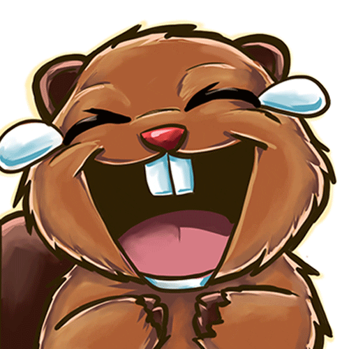 AnzysArt happy laughing beaver biber GIF