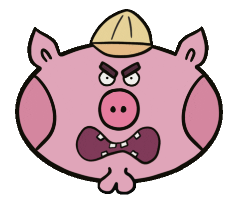 DoodleSwarm giphyupload cartoon pink angry Sticker