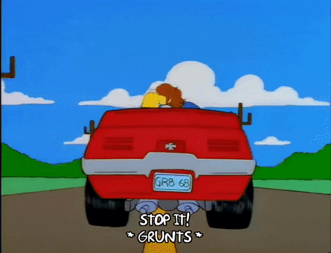 homer simpson fighting GIF