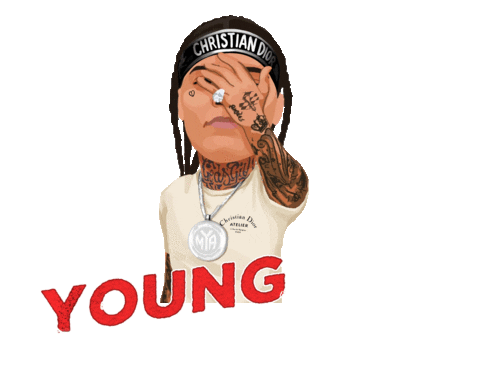 Hip Hop Rap Sticker by Young M.A
