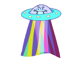 Beam Me Up Love Sticker