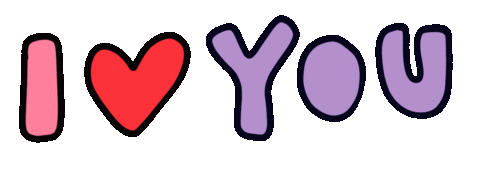 I Love You Sticker by Poppy Deyes