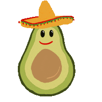 coordinatecreative fiesta hat mexican avocado Sticker