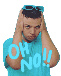 Oh No React Sticker by Espelho