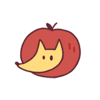 apple_fox23 cute 可愛 applefox 蘋果狐狸 Sticker
