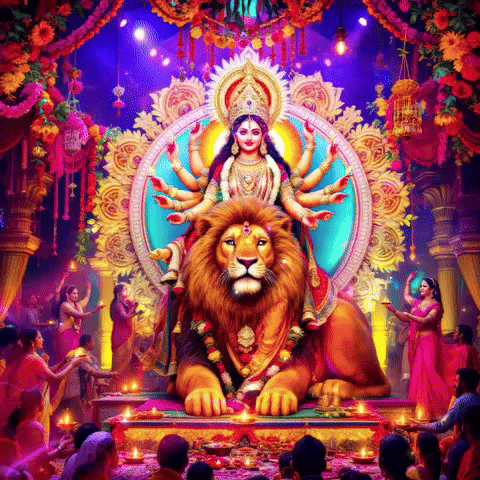 goodvibewishes spirituality navratri devotion indian festival GIF