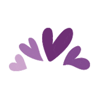 You Got This Purple Hearts Sticker by The dUCk Group