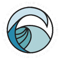 Surfs Up Wave Sticker by Rakmajeh