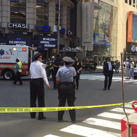 Emergency Responders Evacuate Wounded from Times Square