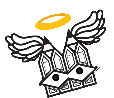 Angel Flying Sticker by Stamatia Alexaki