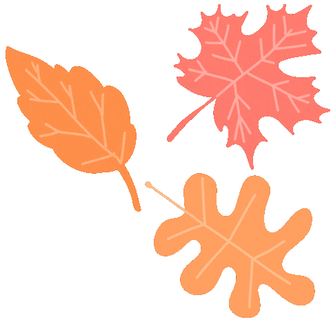 Autumn Leaves Pink Sticker