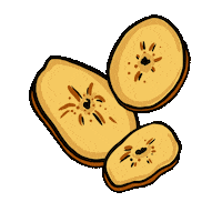 Blackeatsldn platano plantain plantain chips black food Sticker