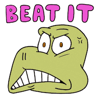 Dinosaur Mean Sticker by Luigi Segre