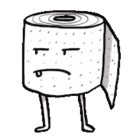 Toilet Paper Sticker by RainToMe