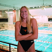 Pool Swimming GIF by Texas Longhorns