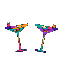 Happy Hour Cheers Sticker by superlativesecretsociety