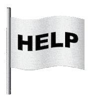 White Flag Help Sticker by jessicavwalsh