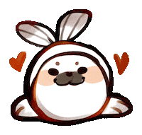 amoeoeo love smile hearts seal Sticker