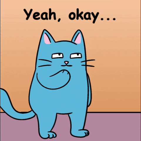 Blue Cat Whatever GIF