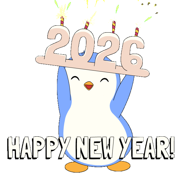 New Year Penguin Sticker by Pudgy Penguins