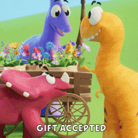 Gifts Blushing GIF by Claynosaurz