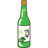 HappySoju happy fun drink green Sticker