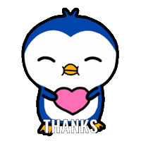 dibotoon heart thank you thanks grateful Sticker