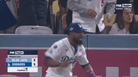 Los Angeles Dodgers Fist Bump GIF by MLB