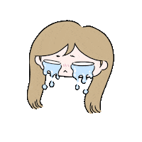 Sad Sticker Sticker by Ombretta Blasucci
