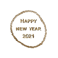 New Year Gold Sticker