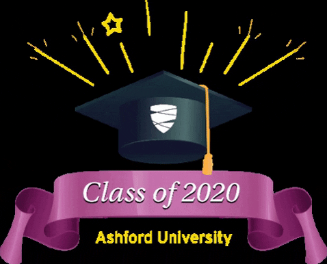 AshfordU giphygifmaker giphyattribution class of 2020 augrad20 GIF