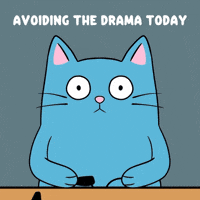 Ignoring Blue Cat GIF