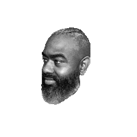 Black Man Wave Sticker by Designer Don G.