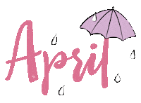 April Rain Spring Sticker