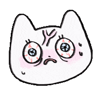 vanil_art cat angry kawaii mad Sticker