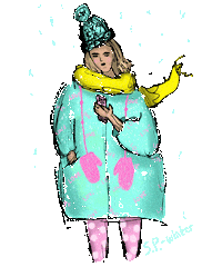 pink winter Sticker by Lada Fiori