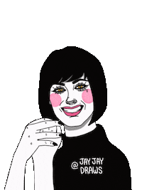 Girl Smile Sticker by Jhessica Murray (Jay Jay Draws)