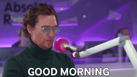 Good Morning Hello GIF by AbsoluteRadio