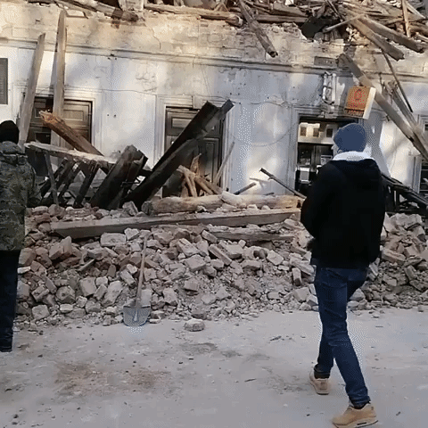 Workers Clear Rubble After Deadly Earthquake Topples Buildings in Central Croatia