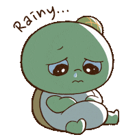 Sad Rain Sticker